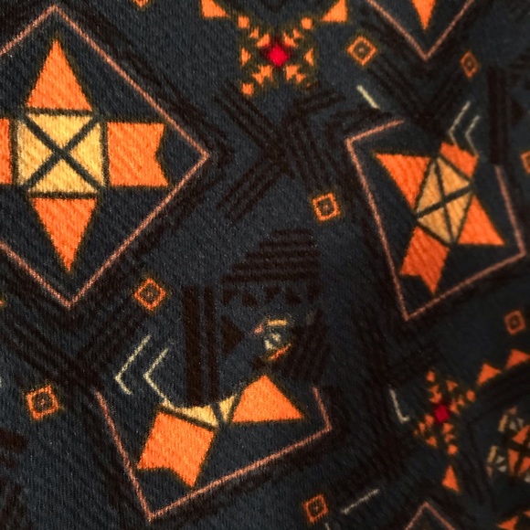 Navy & Orange Striped Cassie Skirt - Picture 3 of 7